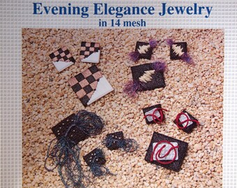 Evening Elegance Jewelry In 14 Mesh By Lynda Scott Musante Vintage Plastic Canvas Leaflet 1990