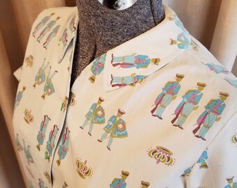 Vintage, 1950's, Novelty, Short Sleeve, Cotton, Blouse
