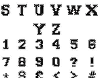 Buy 2 get 1 free, Varsity Alphabet font, Ai, CDR, Eps, SVG, Dxf, Png, Varsity Letters, Varsity svg, Cricut, Silhouette Studio, Bonus Sayings