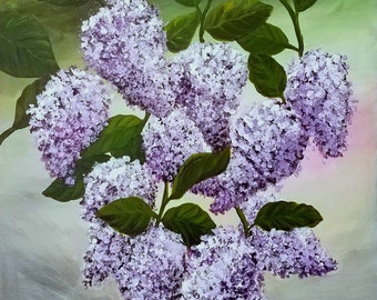 Lilacs. Original 16 x 20 Acrylic painting