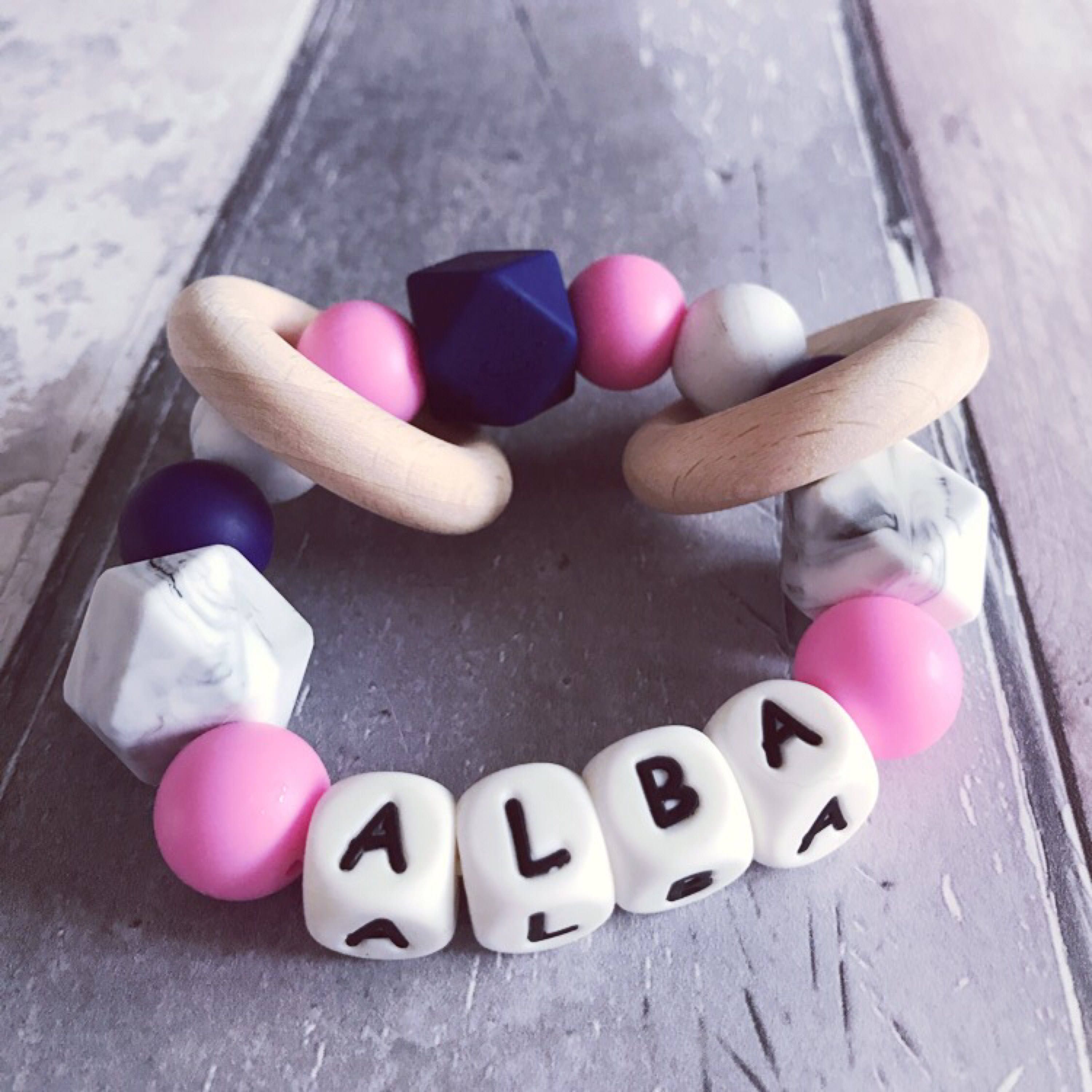 Teether teething bracelet baby rattle new baby gift