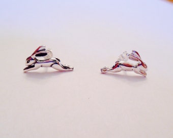 Hare Sterling Silver Stud Earrings