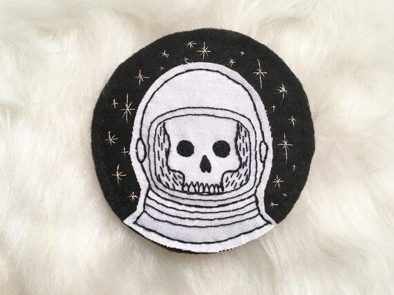 Dead Space Explorer Patch Hand Embroidered Astronaut Skull