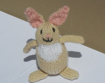 Bunny, Easter Bunny, Knit Toy Bunny, Handmade Gift, Easter Basket Filler, Ready to Ship
