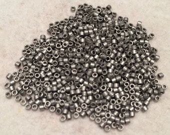 Miyuki Delica Beads, 11/o, Matte Metallic Silver, DB321-50, 5 Grams, Japanese Glass