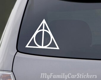 Deathly Hallows Car Decal, Harry Potter Car Decal Sticker, Laptop Sticker