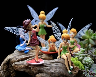 6pc Mini Fairies Mini Garden Fairy Garden Accessories Miniature Fairies Figure Succulent Terrarium Outdoor Suppliers
