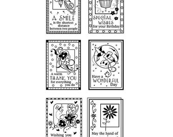 Inkadinkado "Boxed Wishes" - Clear stamps