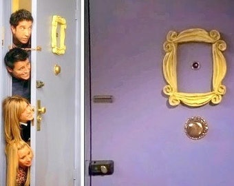 FRIENDS TV Show. Peephole frame. FRIENDS Frame series Monica's apartament door peephole door Cadre rahmen frame F.R.I.E.N.D.S. Yelow frame