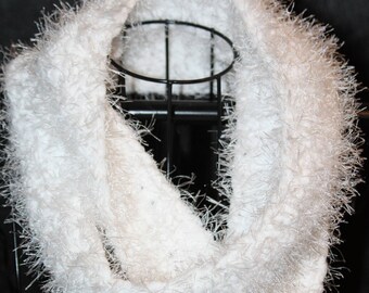 Snowy White Infinity Scarf