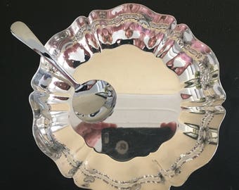 Silver Scalloped Serving Tray
