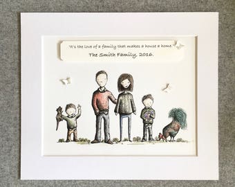 Original, hand illustrated portraits.