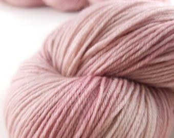 hand dyed yarn, cashmere yarn, pink yarn, tonal yarn, luxury sock yarn, fingering, superwash merino, wool yarn, nylon, pink cashmere, MCN,