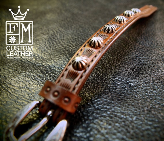 Leather bracelet cuff Lean and Sexy Cowboy western style made in Brooklyn USA