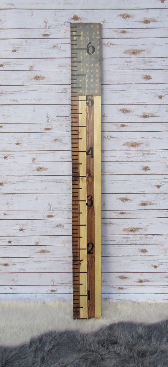 Giant Ruler Rustic American Flag Wall Decor Wooden Growth Chart Handmade Giant Ruler Rustic American Flag Wall Decor Wooden Growth Chart Handmade