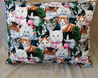 Cat Pillow with Yellow