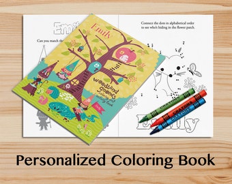 personalized gnome activity book a custom coloring book with your childs name kids coloring - Custom Coloring Books personalized gnome activity book a custom coloring book with your childs name kids coloring - Custom Coloring Books