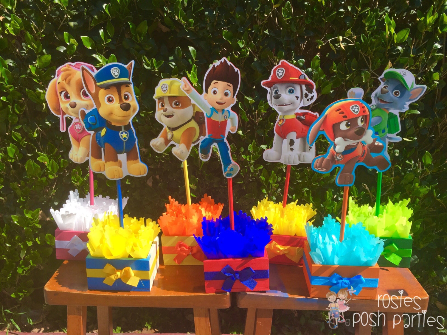 Paw Patrol Centerpieces for Birthday Candy Buffet or Favors