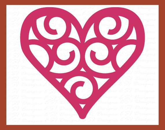 Heart SVG DXF cutting file. Cutting file for use in