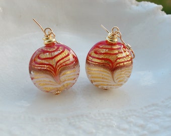 Venetian Murano Filigrana Earrings