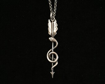snake arrow necklace