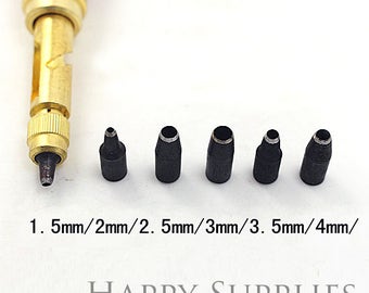 Mini Leather Round Hole Puncher / Hole Punch / Leather Carving for Leather Crafts / Leather Craft Tools