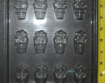 Bite Size Flower Pot Cupcake toppers/ Pieces (ao 265)