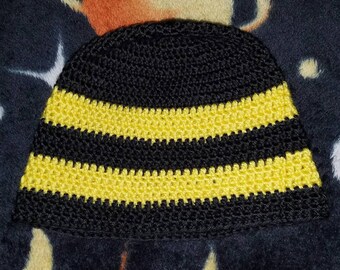Simple 2 colors crochet beanie
