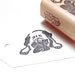 Pug Stamp, Hand Carved Stamp
