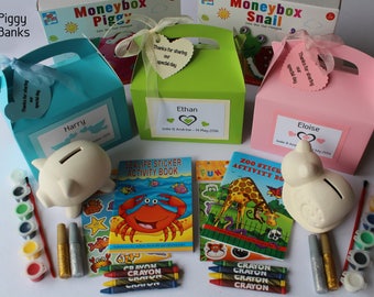 Children's personalised wedding boxes/ Favours with fillings