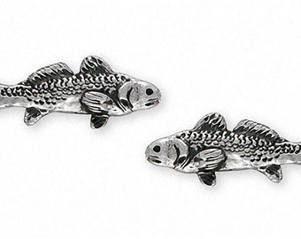 Redfish Cufflinks Jewelry Sterling Silver Handmade Redfish Cufflinks RF1-2CL