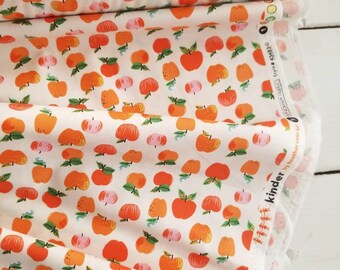 Kinder - Apples(Red/Orange on Cream Background) - Heather Ross - Windham Fabrics