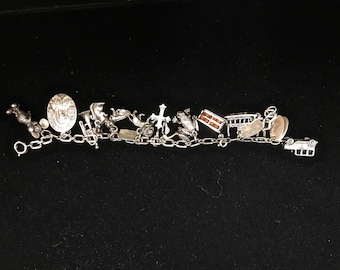 Unique Sterling Silver Charm Bracelet