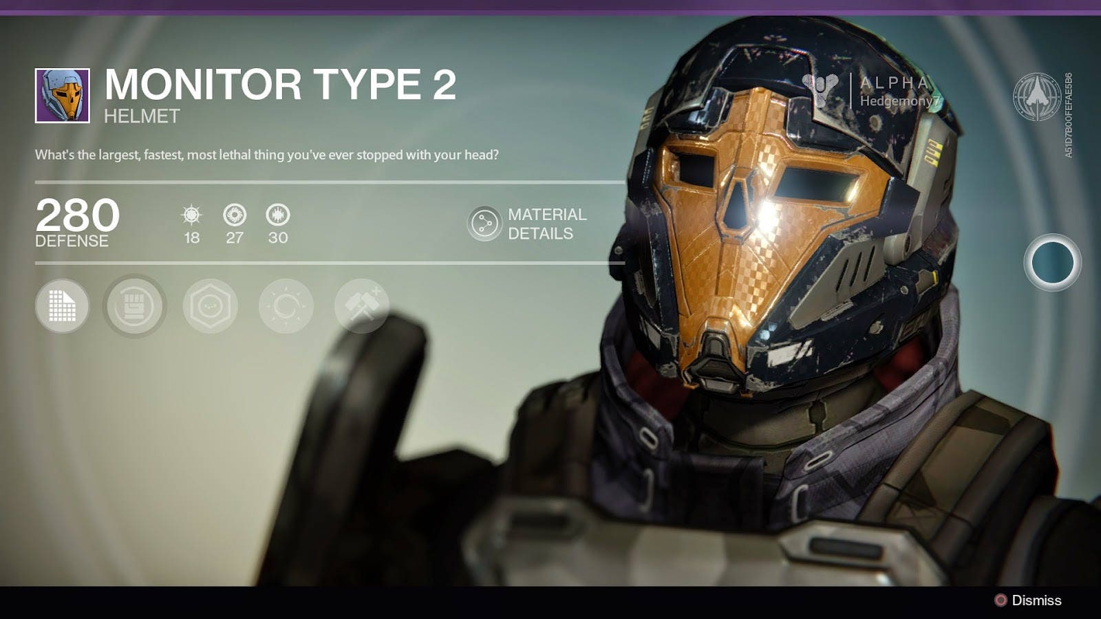 Cosplay Destiny 2 Monitor type 2 helmet