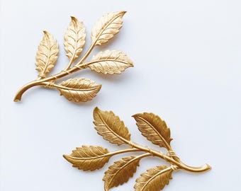 NEW Large Gold leafy branch bobby pins, woodland hairclip - wedding hair accessories, bridal hairclip, nature, hair adornment