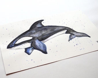 Orca Original Watercolour Painting