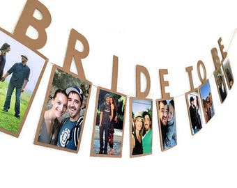 BRIDE TO BE Photo Banner // Hen's Party // Bachelorette Party // Hen's Party Sash // Bridal Shower //Bride to Be//Photo Garland// Engagement