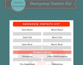 emergency contacts for babysitter