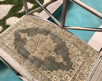 Vintage rug,hallway rug.3"7x6"7ft. Oushak rug,floor rug,hallway rug,medallion rug,oushak vintage rug,hallway rug,rugs,turkish rug,area rug.