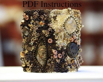 Bracelet tutorial. Advanced Instructions for Freeform Peyote Stitch Bracelets. Beadwork PDF.