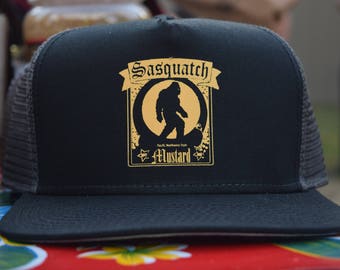 Sasquatch Mustard Trucker Hat