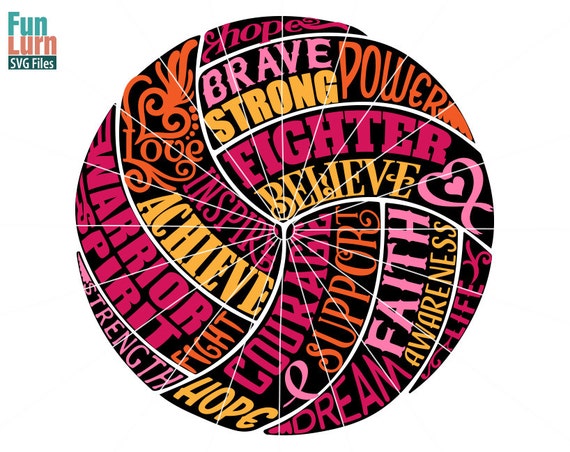 Download Volleyball SVG Breast Cancer Awareness SVGCancer Volleyball