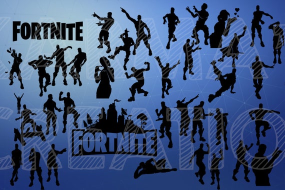 Fortnite Emote SVG/PNG Set 1 Cricut and Silhouette Vectors