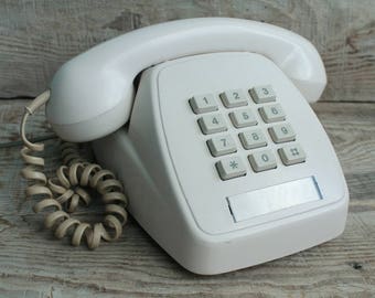 Vintage Push-button phone STC Australia 1985 year / old Push-button phone / Push-button telephone / vintage landline phone / Old Phone