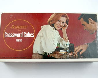 Vintage Scrabble Crossword Cubes Game