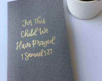 For This Child We Have Prayed | 1 Samuel | Prayer Journal | Mama Journal | Mom Journal | Pregnancy Log | Baby Journal | Baby Shower Gift