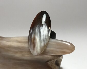 Hand Carved Horn Ring