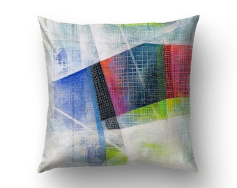 Abstract Art Pillow, Abstract Decoration, Living Room Decor, 26x26 Pillow Cover, 20x20 Pillow Case, Abstract Painting, Sofa Pillows
