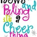 Girlie Girl Cheer Embroidery Design Bows and Bling it's a Cheer thing Digital Instant Download 4x4 and 5x7