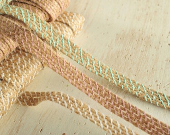 Jute with colour Ribbon 1 cm / 0.39"
